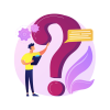 a man pointing at a question mark